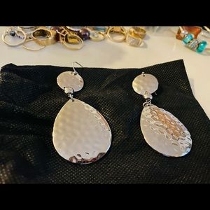 Silver tone earrings
